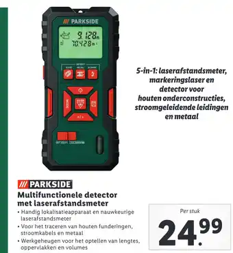 Lidl II PARKSIDE Multifunctionele detector met laserafstandsmeter aanbieding