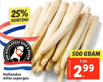 Lidl Hollandse witte asperges aanbieding