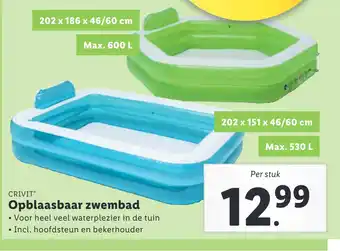 Lidl CRIVIT Opblaasbaar zwembad aanbieding