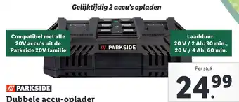 Lidl III PARKSIDE Dubbele accu-oplader aanbieding