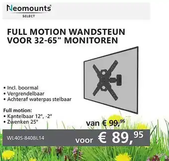 ITPRODEALS Neomounts Select Full Motion Wandsteun Voor 32-65 aanbieding