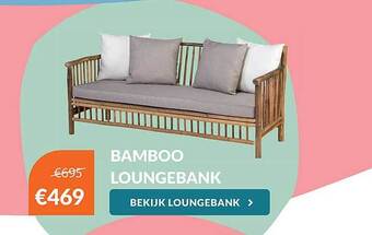 Van der Garde tuinmeubelen Bamboo Loungebank aanbieding