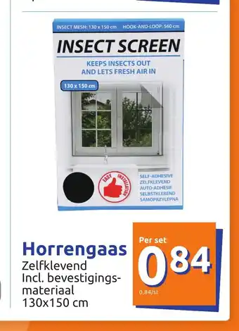 Action Horrengaas 130 x 150 cm per set aanbieding