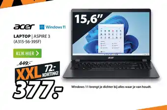 Expert Acer Laptop Aspire 3 (A315-56-395F aanbieding