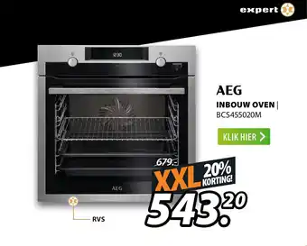 Expert AEG Inbouw Oven BCS455020M aanbieding