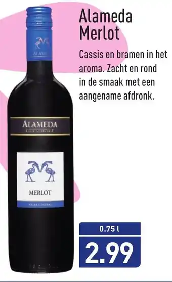 ALDI Alameda Merlot 750ml aanbieding