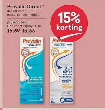 Etos Prevalin Direct 15% Korting 20ml aanbieding