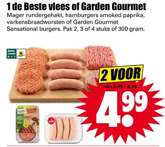 Dirk 1 de Beste vlees of Garden Gourmet 300g aanbieding