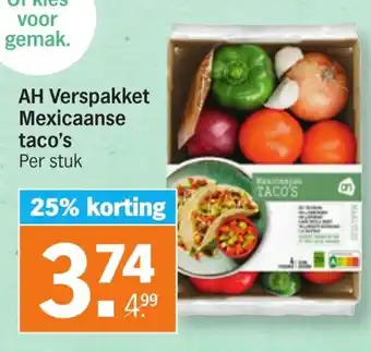 Albert Heijn Verspakket mexicaanse taco's aanbieding