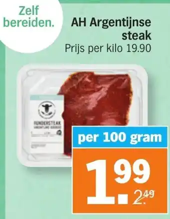 Albert Heijn Argentijnse steak 100g aanbieding