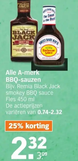 Albert Heijn Alle a-merk BBQ-sauzen aanbieding