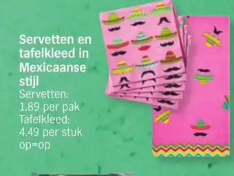 Albert Heijn Servetten en tafelkleed in mexicaanse stijl aanbieding