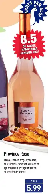 ALDI Fleur Province Rose 750ml aanbieding