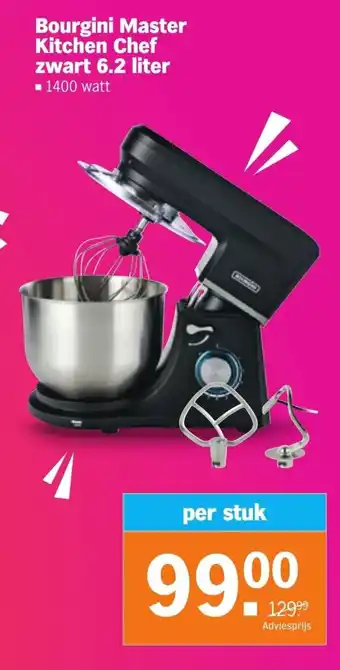 Albert Heijn Bourgini master kitchen chef zwart 6.2 liter aanbieding