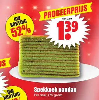 Dirk Spekkoek pandan aanbieding