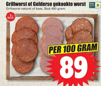 Dirk Grillworst of Gelderse gekookte worst 100g aanbieding