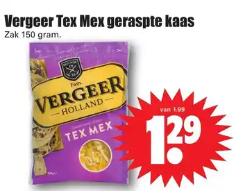 Dirk Vergeer Tex Mex geraspte kaas aanbieding