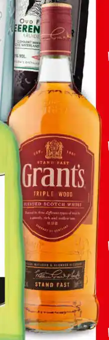 Boni Grant's blended scotch whisky 1000 ml aanbieding