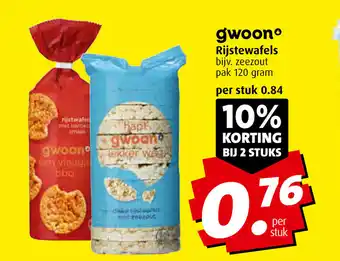 Boni Gwoon Rijstewafels 120 gram aanbieding