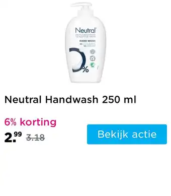 Plein.nl Neutral Handwash 250 ml aanbieding