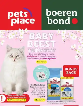 Boerenbond Royal Canin Bonusbags aanbieding