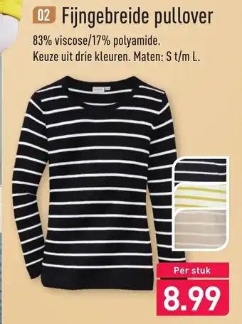 ALDI Fijngebreide pullover aanbieding