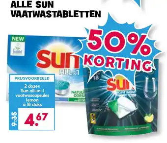 Boon`s Markt ALLE SUN VAATWASTABLETTEN aanbieding