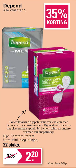 De Online Drogist Depend aanbieding