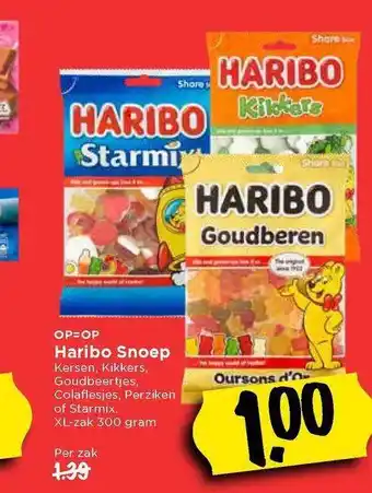 Vomar Voordeelmarkt Harino Snoep Kersen, Kikkers, Goudbeertjes, Colaflesjes, Perziken Of Starmix 300g aanbieding