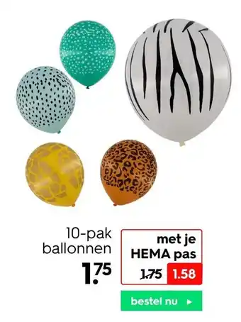 HEMA 10-pak ballonnen aanbieding