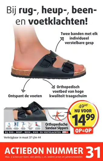 Lucovitaal Orthopedische Sandaal Slippers aanbieding