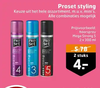 Trekpleister Proset styling aanbieding