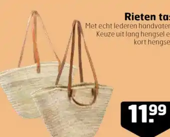 Trekpleister Rieten tas aanbieding