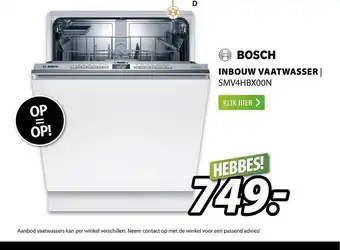 Expert Bosch Inbouw Vaatwasser aanbieding
