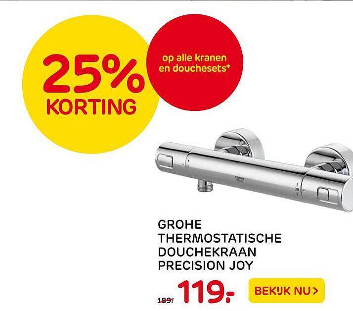 Grohe Thermostatische Douchekraan Precision Joy 25 Korting aanbieding
