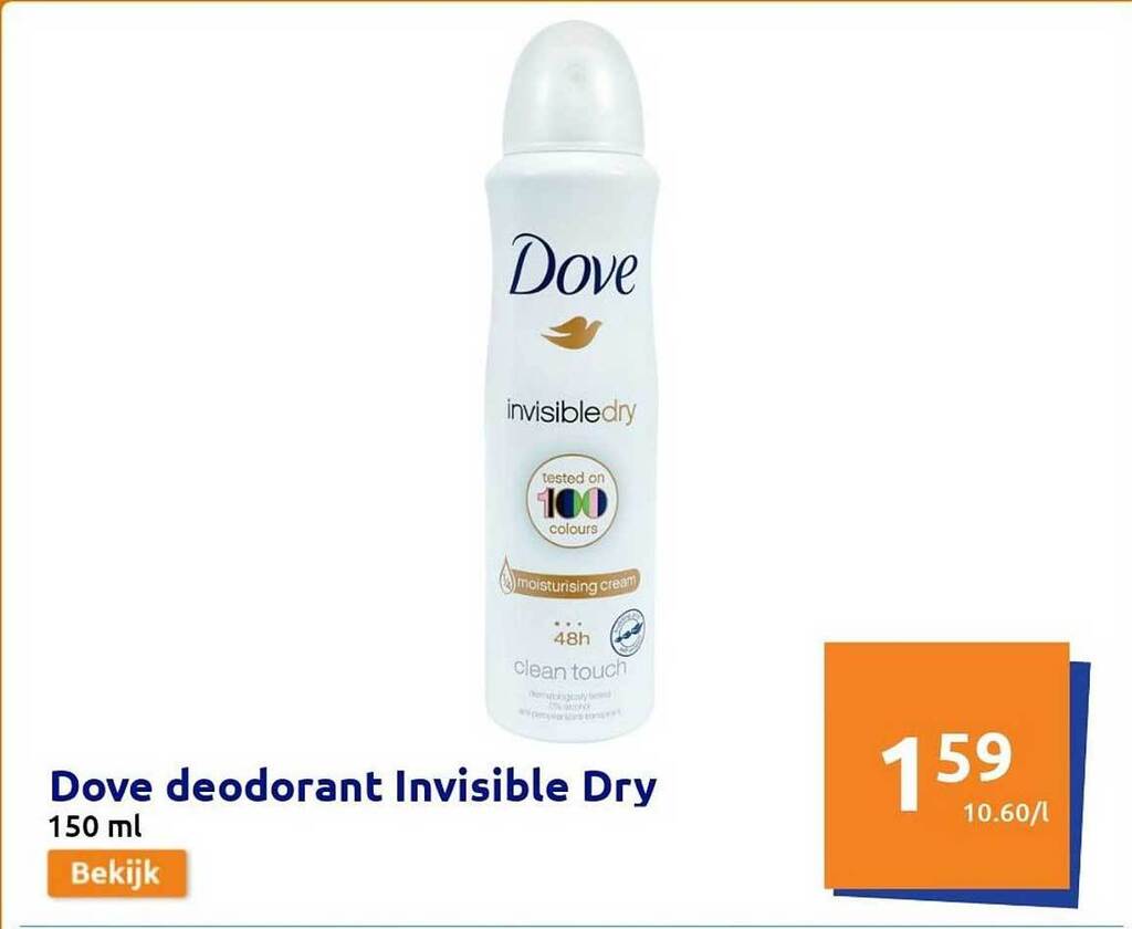 Dove Deodorant Invisible Dry aanbieding bij Action