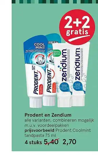 Etos Prodent En Zendium 75 ml aanbieding