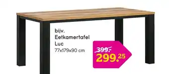Leen Bakker Eetkamertafel luc aanbieding