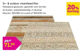 Leen Bakker In- & outdoor vloerkleed star aanbieding