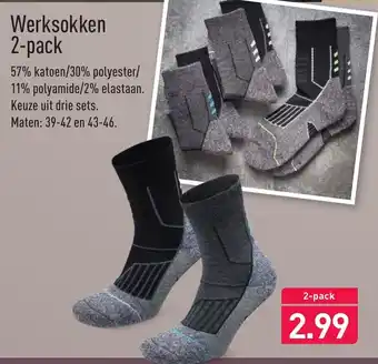 ALDI Werksokken 2-pack aanbieding