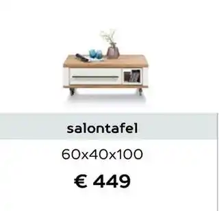 Henders & Hazel Salontafel 60x40x100 cm aanbieding