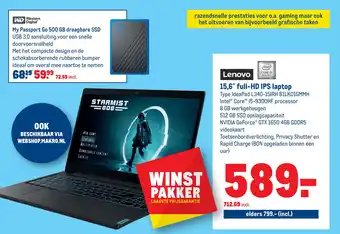 Makro 15,6" full-HD IPS laptop aanbieding