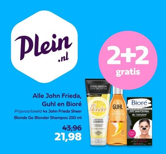 Plein.nl Alle John Frieda, Guhl en Biore aanbieding