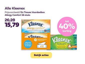 Plein.nl Alle Kleenex aanbieding