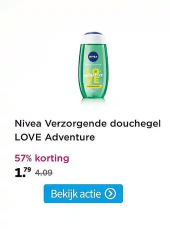 Plein.nl Nivea verzorgende douchegel love adventure 57% Korting aanbieding