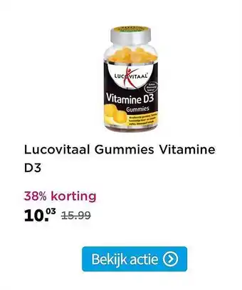 Plein.nl Lucovitaal gummies vitamine d3 38% Korting aanbieding