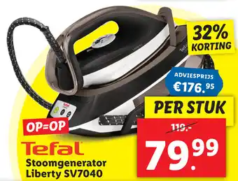 Lidl Tefal Stoomgenerator Liberty | SV7040 aanbieding