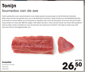 HANOS Tonijnfilet aanbieding