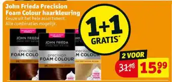 Kruidvat John Frieda Precision Foam Colour haarkleuring 1+1 aanbieding