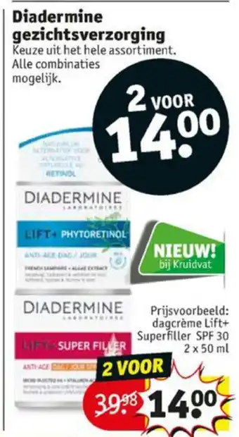 Kruidvat Diadermine gezichtverzorging 2st aanbieding